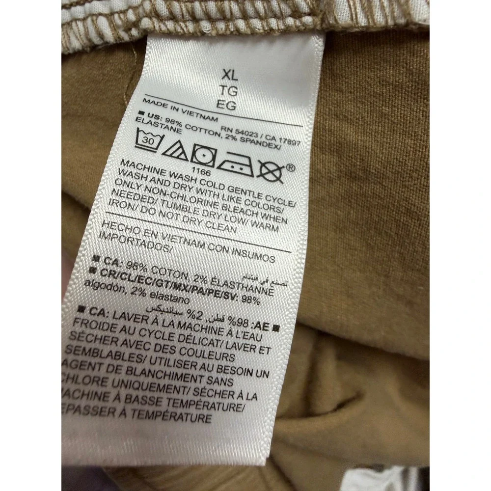 Old Navy Flex Men's Khaki Pull-On Shorts Elastic Waist Drawstring Casual Size XL